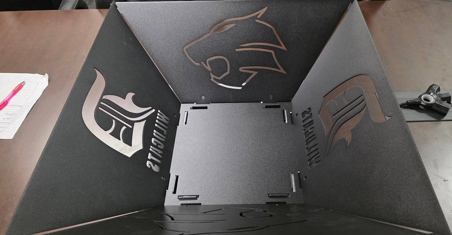 Durant Wildcats Logo Collapsible Firepit