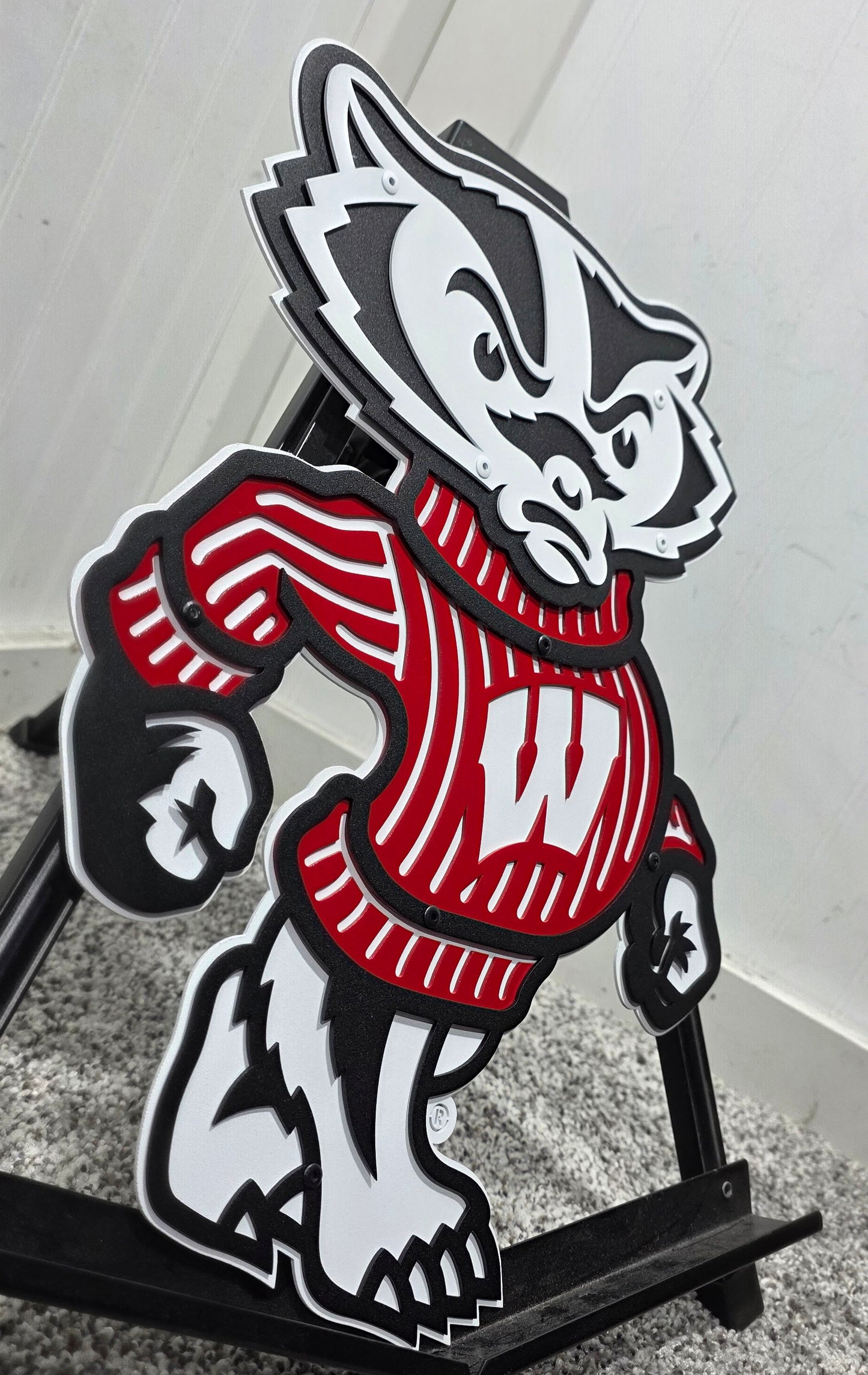 Univeristy of Wisconsin-Madison Badgers Mascot Logo Dorm Room Size Compressed
