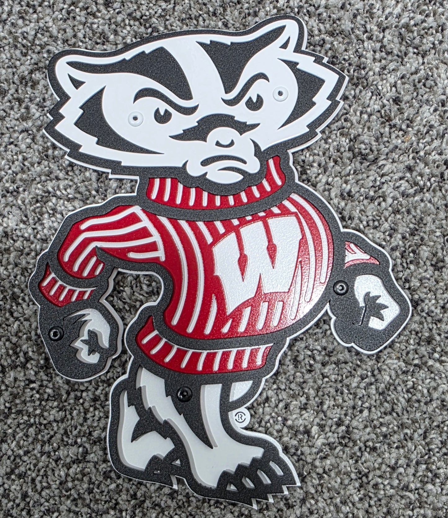 Univeristy of Wisconsin-Madison Badgers Mascot Logo Magnet/Ornament