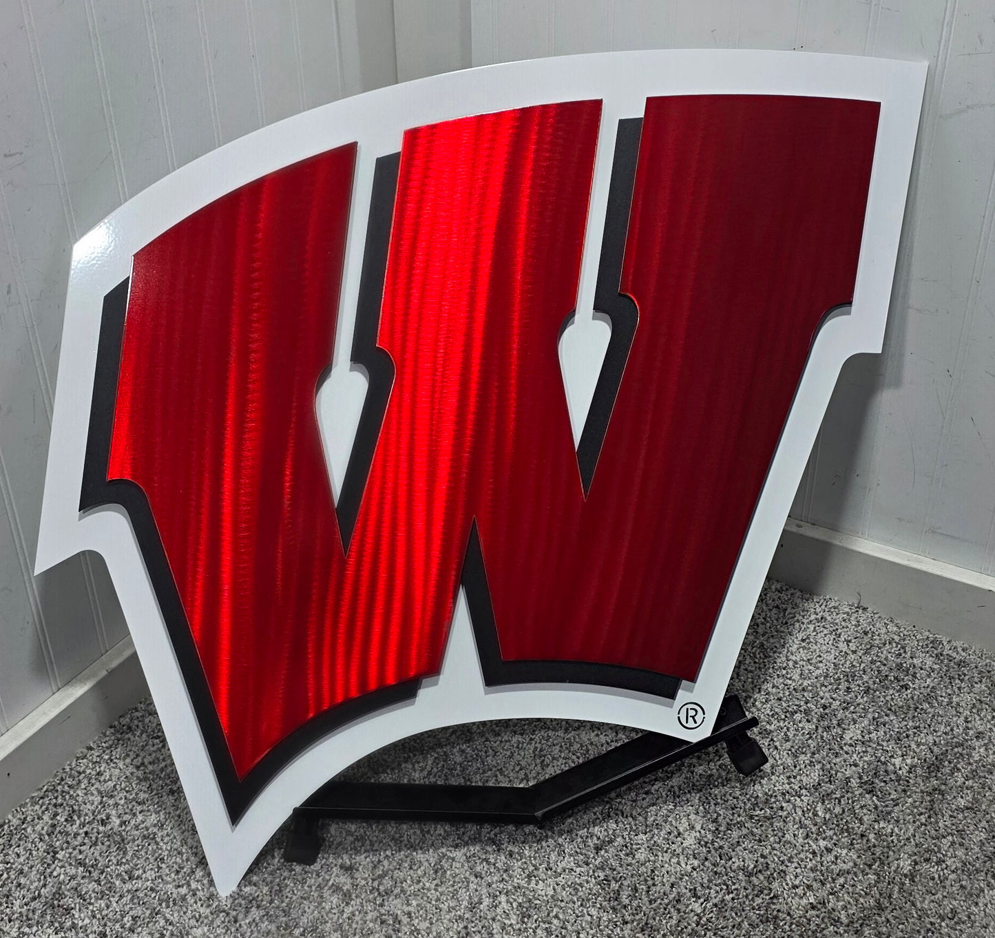 Univeristy of Wisconsin-Madison Badgers "W" Logo Premier 3D Welded