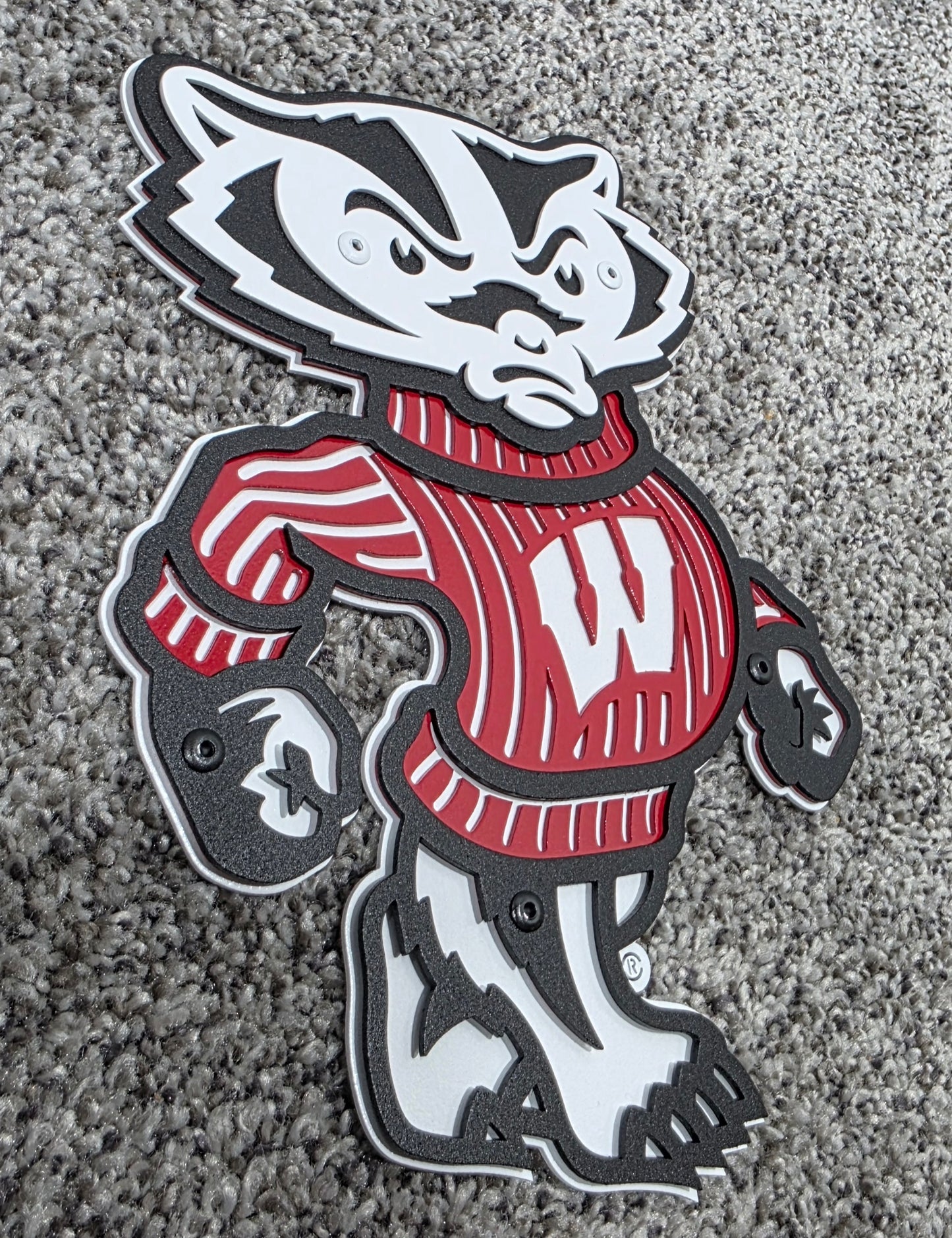 Univeristy of Wisconsin-Madison Badgers Mascot Logo Magnet/Ornament