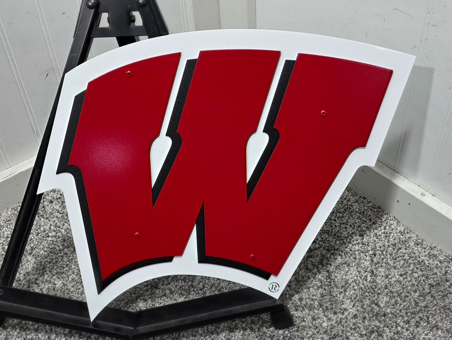 Univeristy of Wisconsin-Madison Badgers "W" Logo Dorm Room Size Compressed