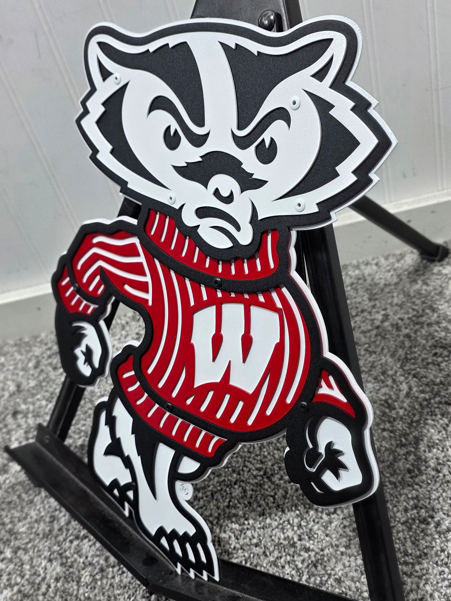 Univeristy of Wisconsin-Madison Badgers Mascot Logo Dorm Room Size Compressed