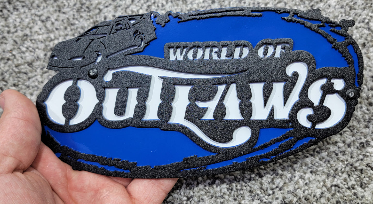 World Of Outlaws Late Model Series Collectible Magnet and Diecast Display