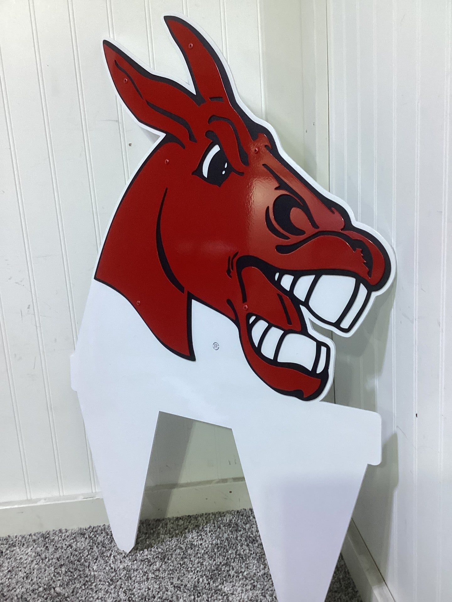 Central Missouri Mules Head Logo Yard Stake